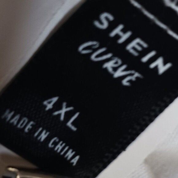 Shein Curve Women's size 4XL White Polyester Top Blouse - Picture 4 of 8